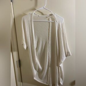 Aeropostale Cream Open-Front Cardigan